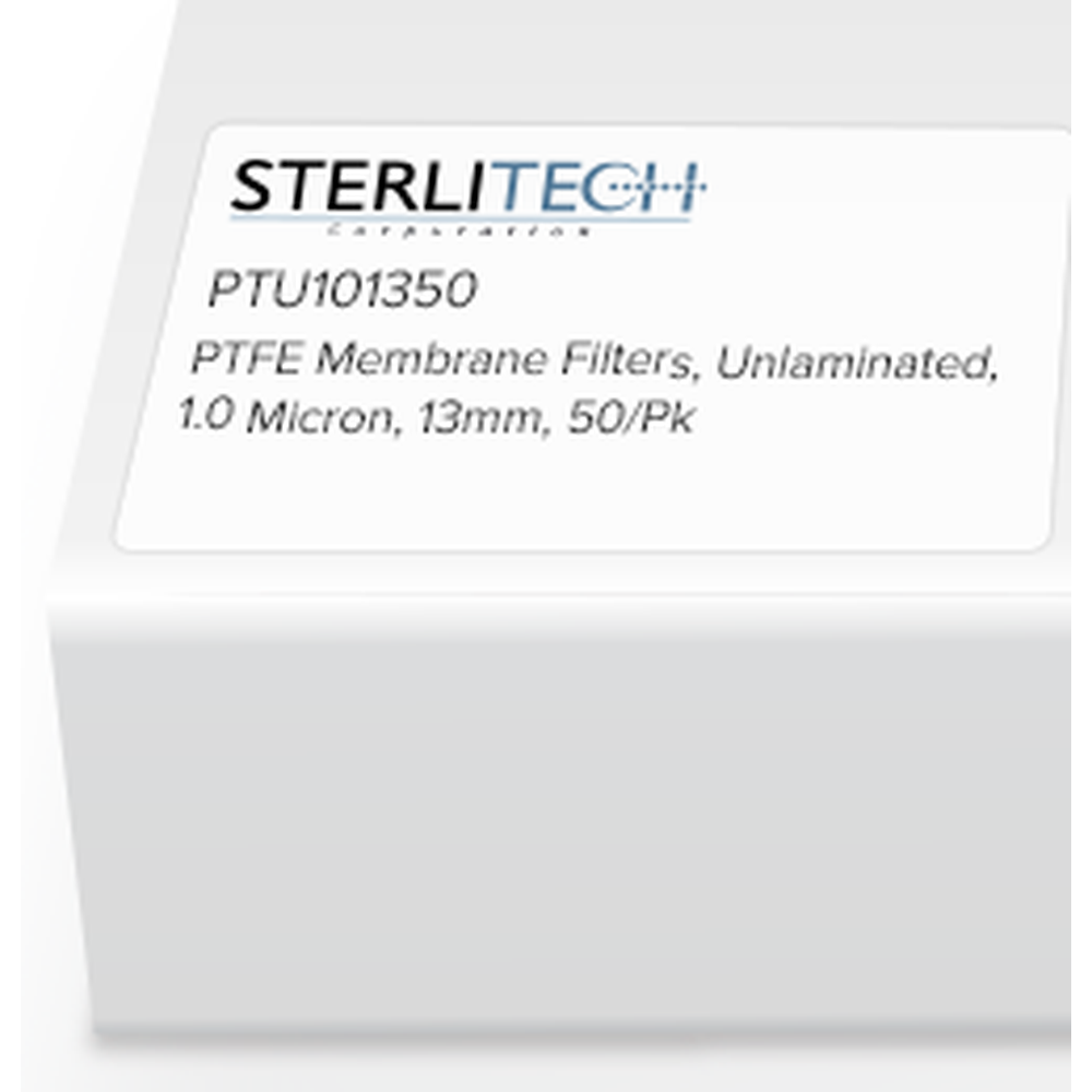 PTFE Unlaminated Membrane Filters, 1.0 micron, 13mm, 50/Pk
