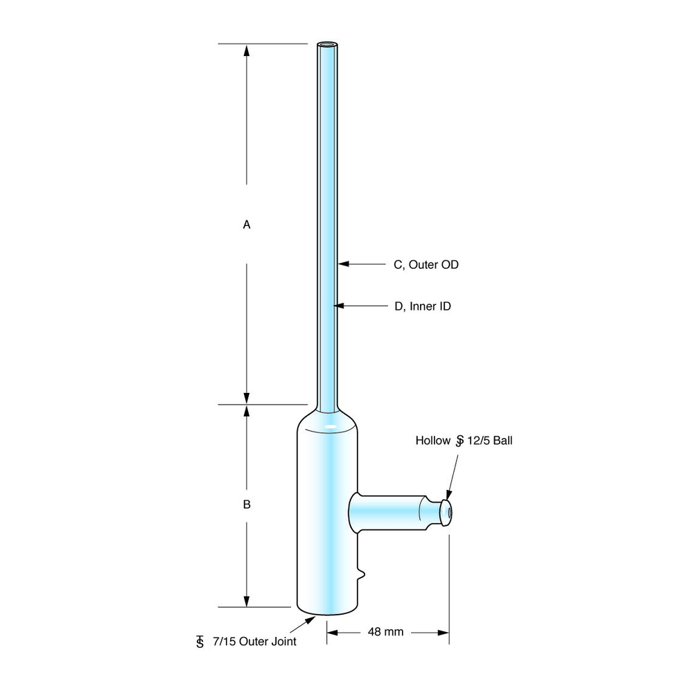 SUPRASIL VT DEWAR INSERT FOR BRUKER DWG SK-1770M