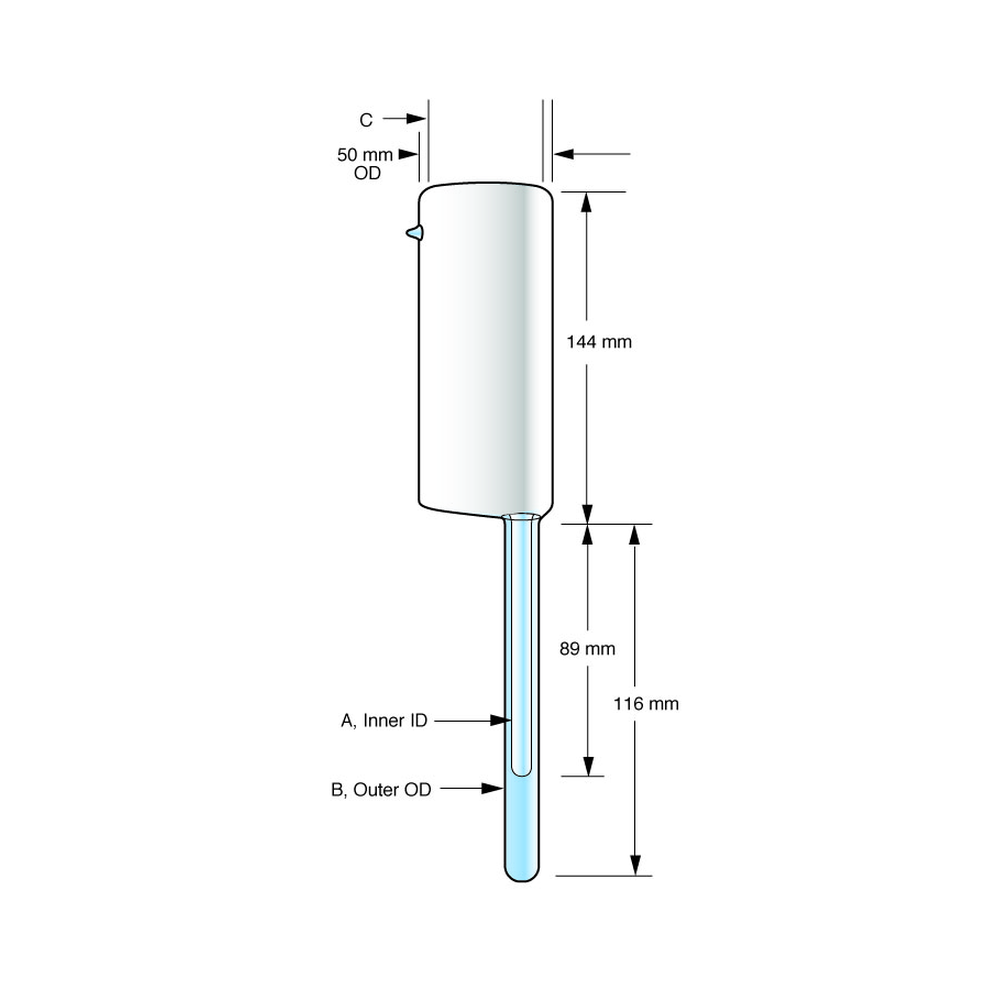 OFFSET NITROGEN DEWAR FLASK,DWG.SK-2603,13MM
