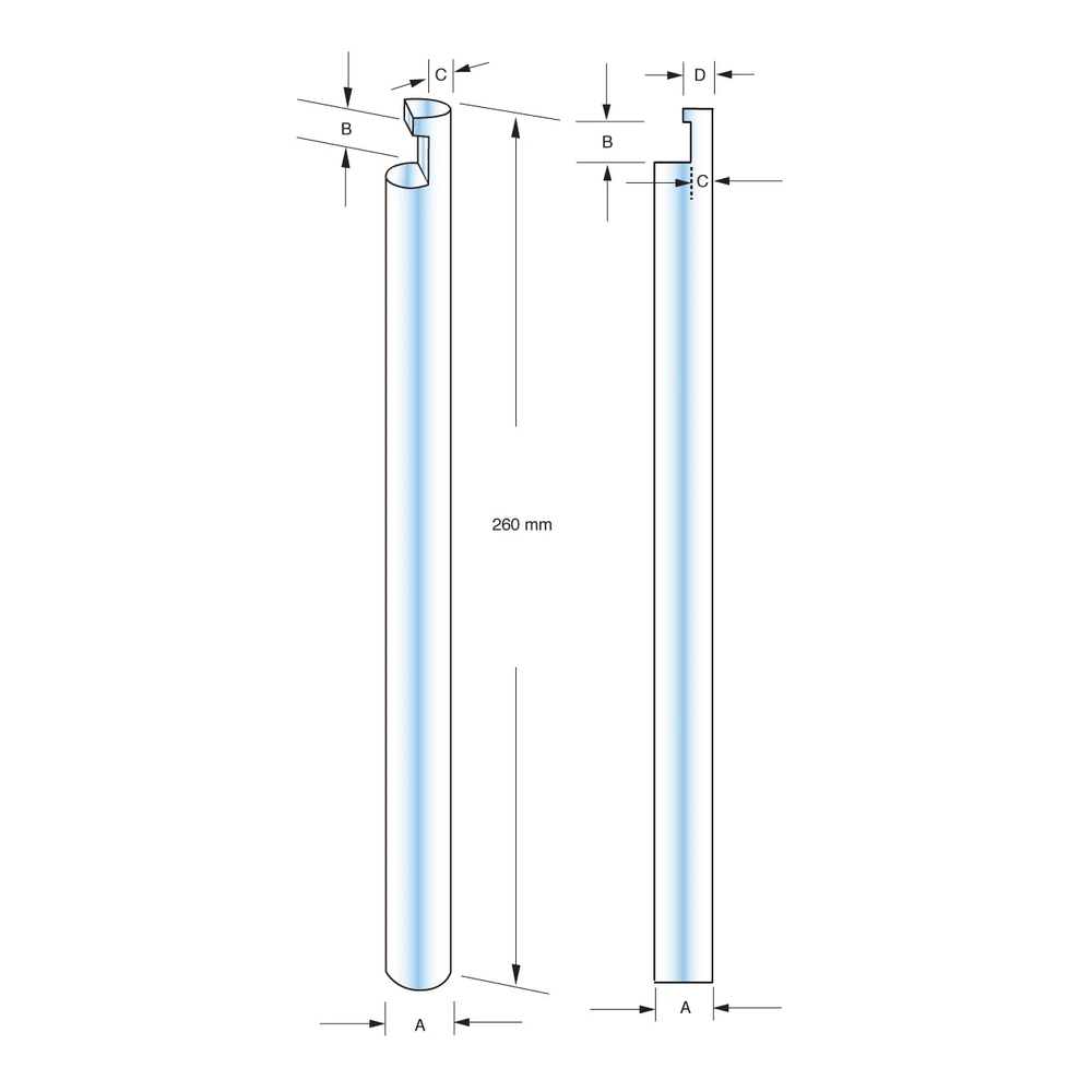 5MM SINGLE CRYSTAL SUPRASIL MOUNTING ROD