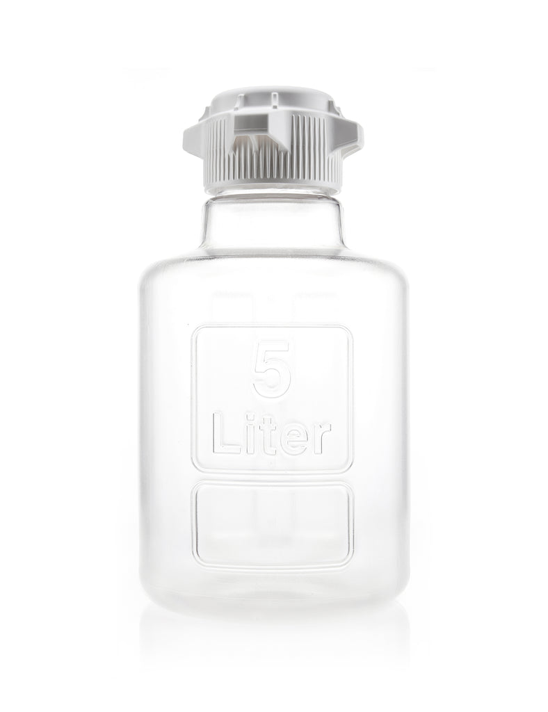 EZBio Titanium Round Carboy, PC, 5 Liter, No Spigot, VersaCap 83B, Sterile, 1/CS