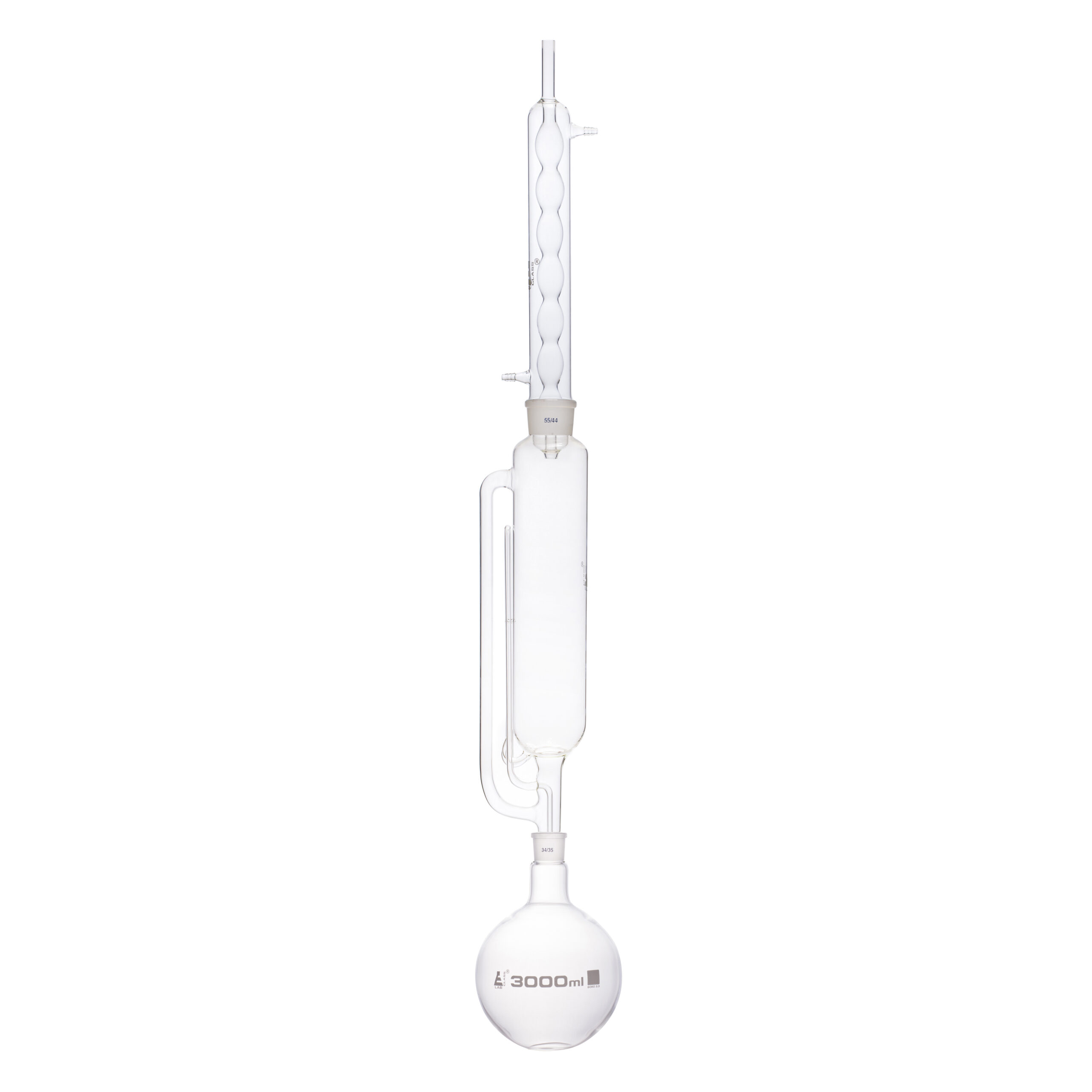 Soxhlet Extraction Apparatus - 1000mL Extractor, 3000mL Flask, Condenser - Borosilicate Glass
