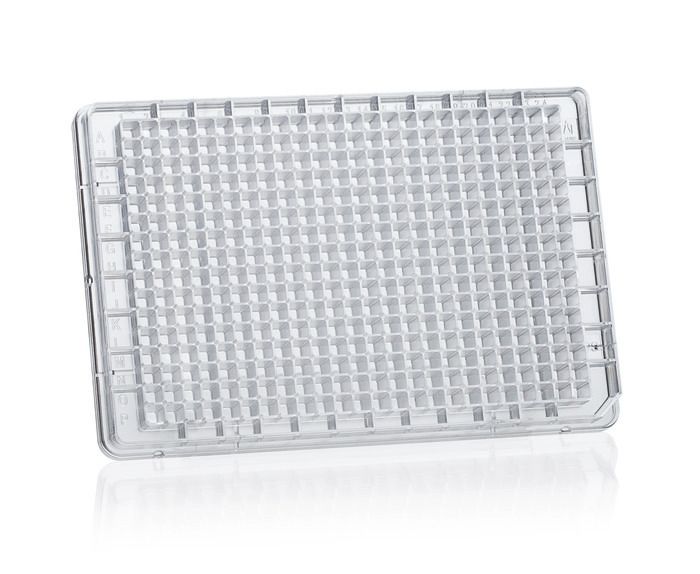 384 Well Plate, white, pureGrade, Trans F-Bottom, Pack Of 50