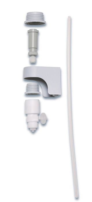 Support rod conn. for wall mounting unit