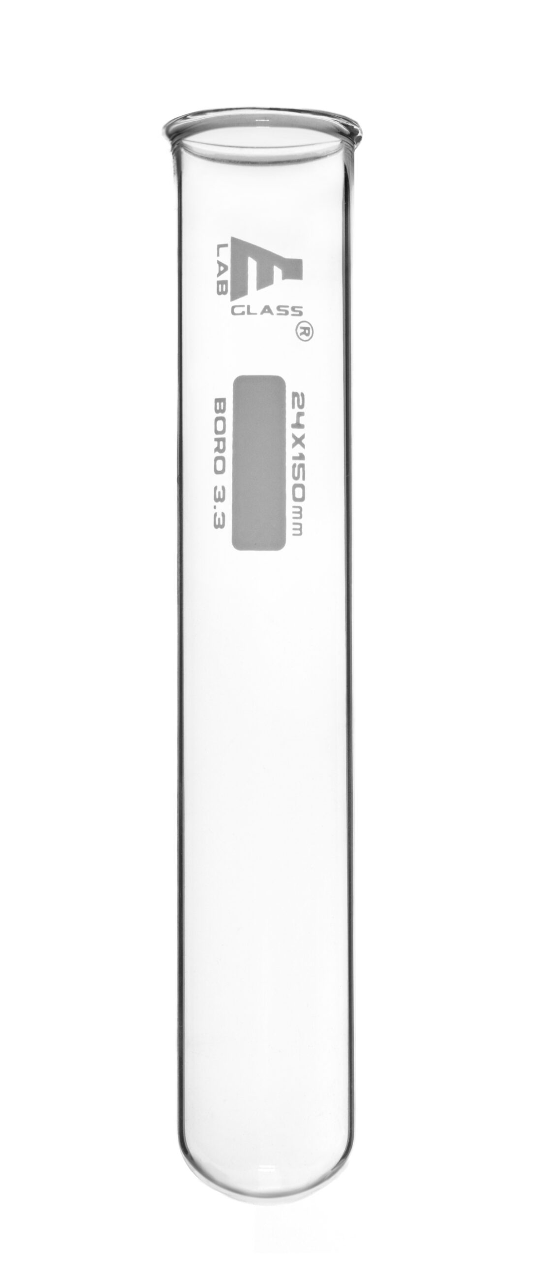 Test Tubes, 50ml - White Printed Specifications - Borosilicate 3.3 Glass - 1.2mm Thick Walls, Beaded Rim - Superior Heat & Chemical Durability - 5.9" Tall, 1" Diameter, 24PK