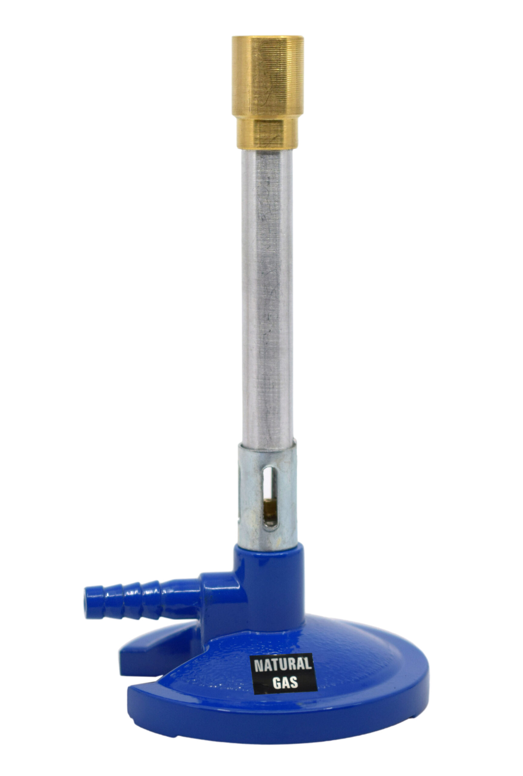 Natural Gas Bunsen Burner with Flame Stabilizer and Air Vent Adjustment