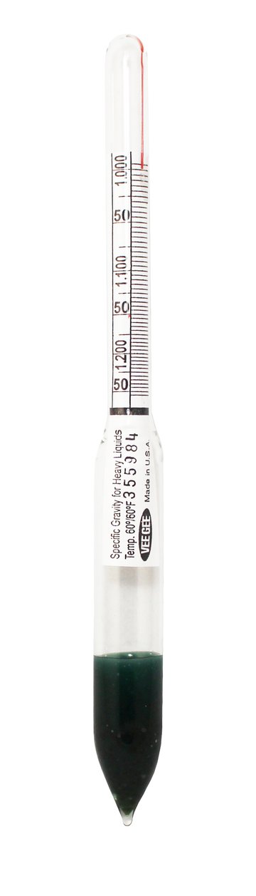 Specific Gravity Hydrometers subdivisions 165 mm - 1.800 to 2.050