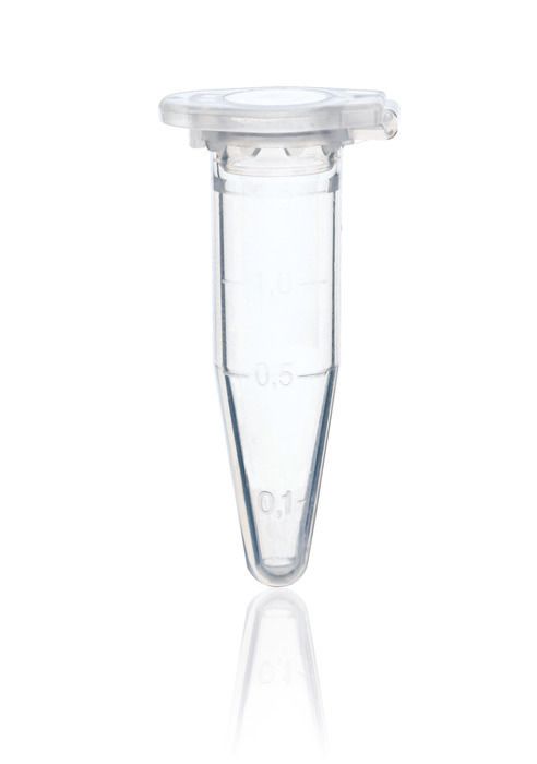Microcentrifuge tube w/lid, N/S, clear, 2.0mL, 11x40mm, pk500
