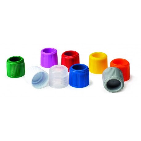 SCREW CAP LIP SEAL FOR SAMPLE TUBE BLUE
