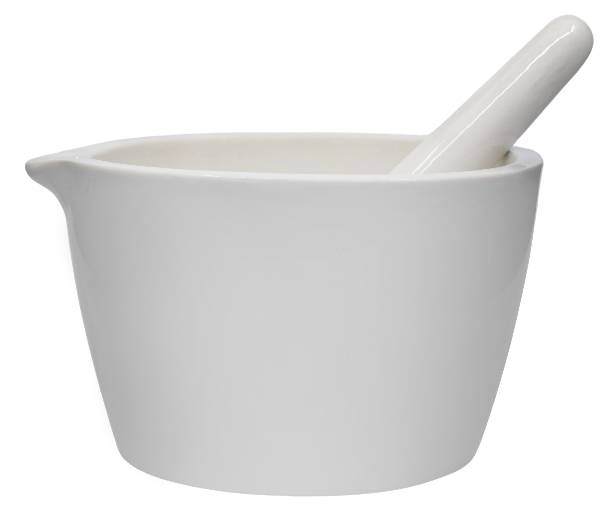 Porcelain Mortar & Pestle Set, 64oz (1900ml) - Heavy Duty - Unglazed Grinding Surface - Excellent for Kitchen or Laboratory - Grinds Powdered Chemicals, Herbs, Spices, Pills - White